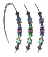 Colorful Long Titanium Earrings