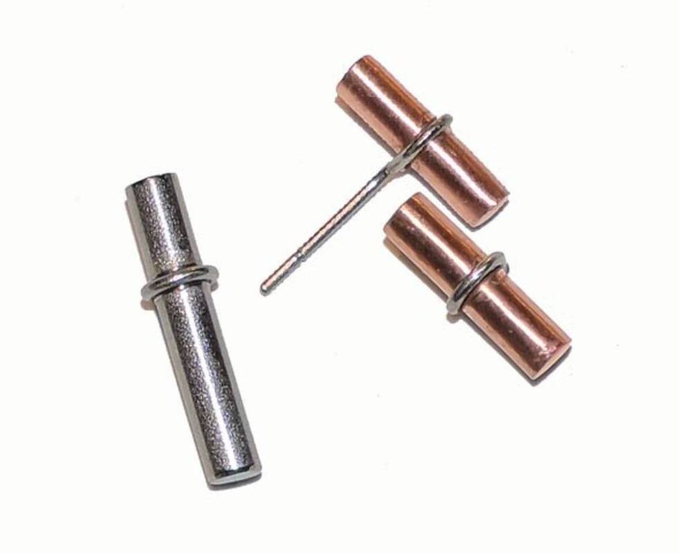Titanium Copper Bar Post Earrings