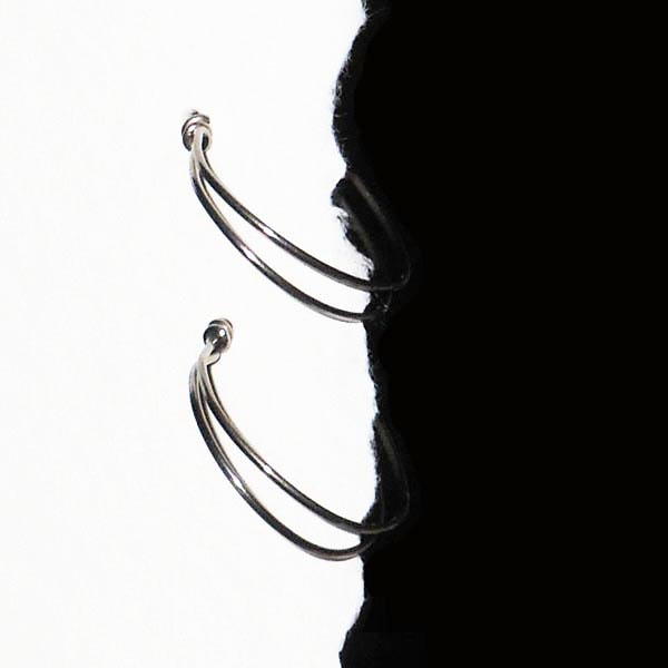 Titanium Earrings HALF HOOPS