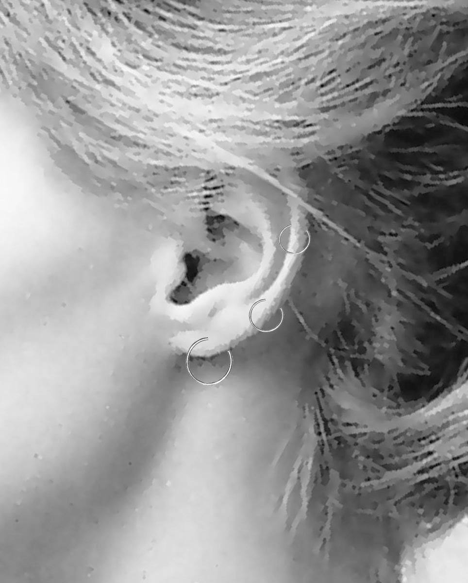 Pure Titanium Earrings / Hypoallergenic Hoop Earrings / Allergy Free Earrings Hoops - Small Double Silver Plated Hoop Dangle Titanium