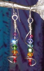 Titanium Crystal Chakra Earrings